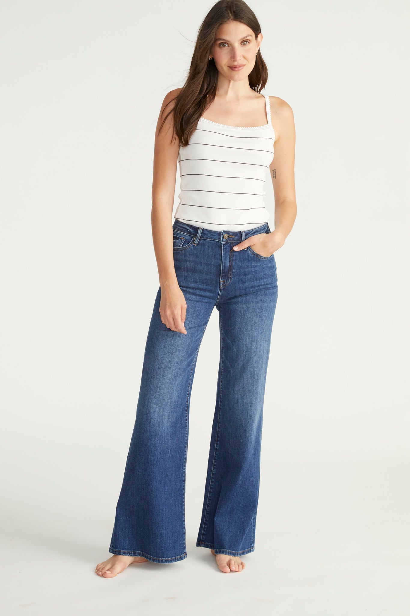 Load image into Gallery viewer, Palazzo Crop Wide Leg - Dark