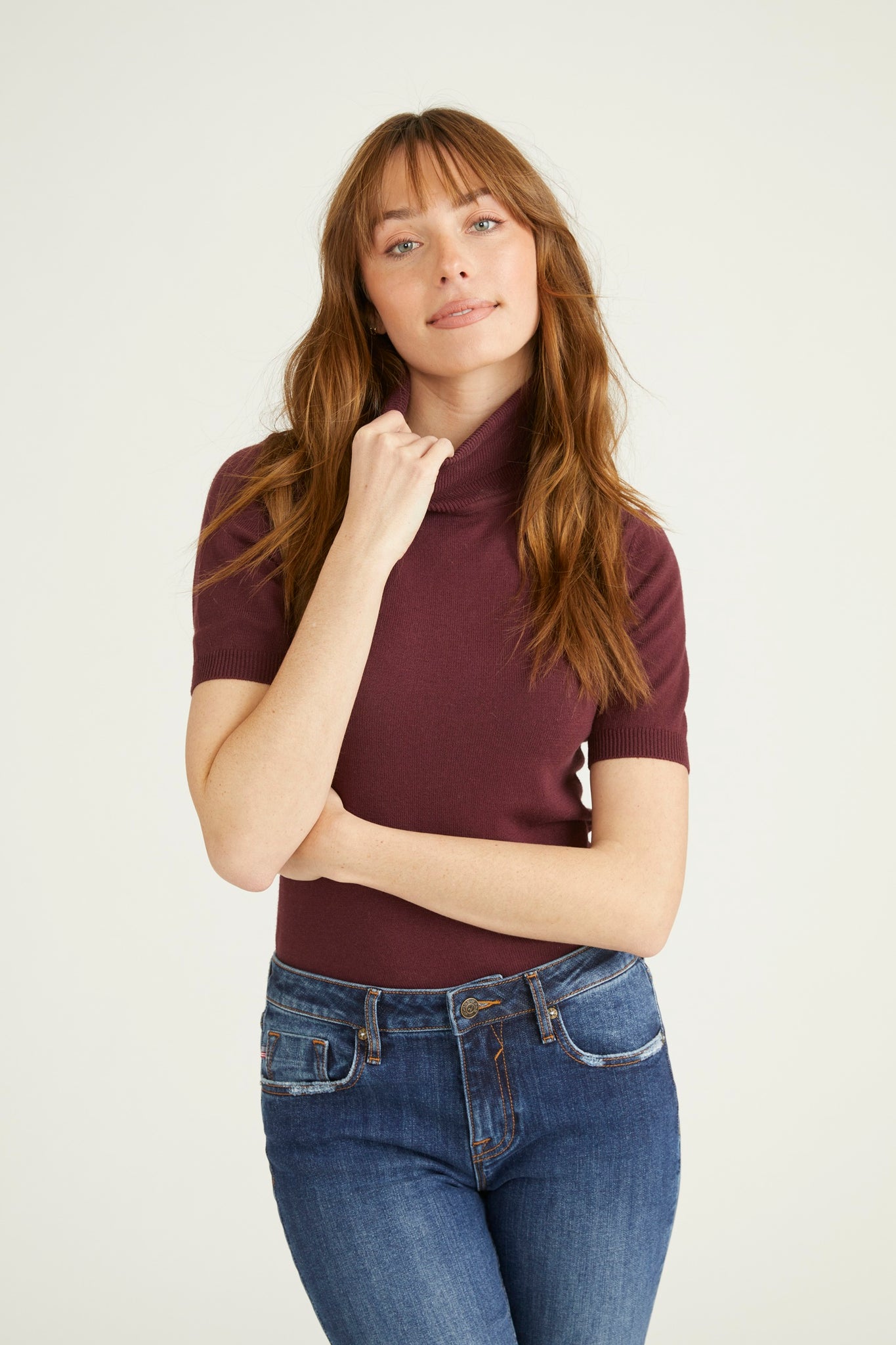 Load image into Gallery viewer, Short Sleeve Turtleneck