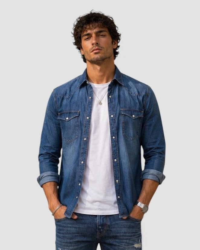 vigoss denim dress Topstitch Accent Trim Fit Shirt Size (Slim Fit):XS A denim shirt features Sweet Cherry Hello Kitty inseam:Ankle