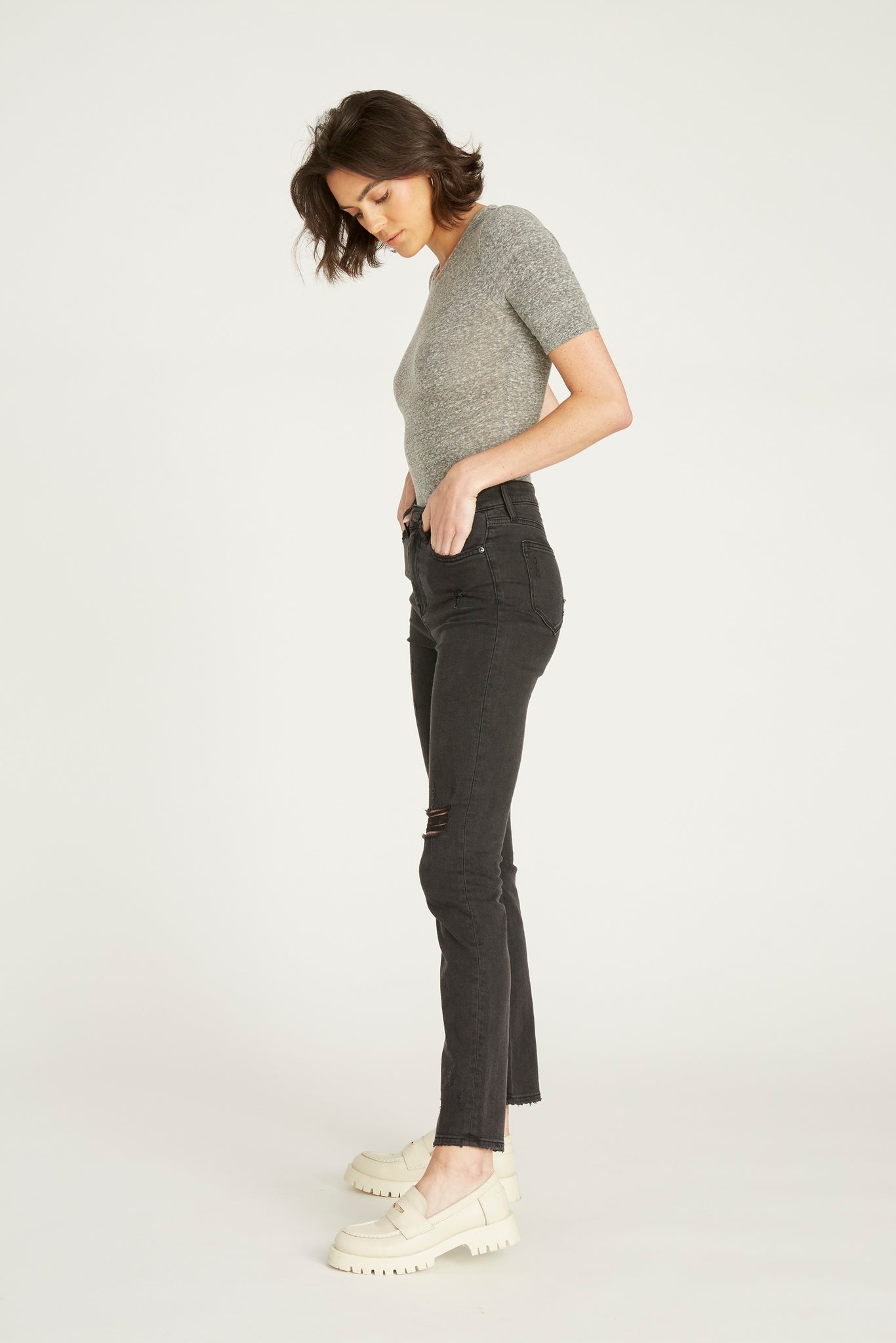Load image into Gallery viewer, Ace High Rise Straight -Black