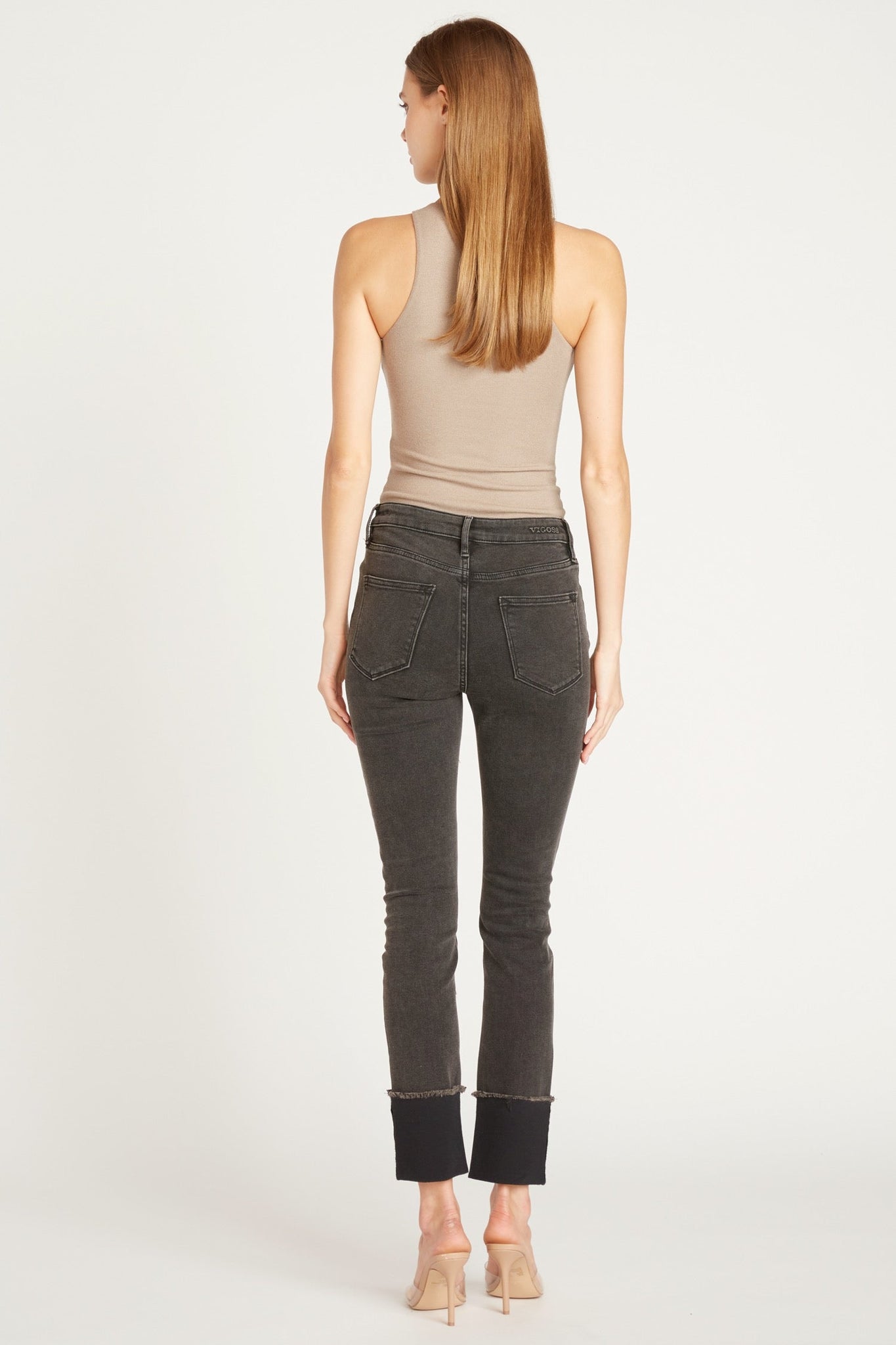 Load image into Gallery viewer, MARLEY MID RISE CUFF  SKINNY LEG - WASHED BLACK