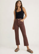 Marley Mid Rise Crop Boot - Mulberry