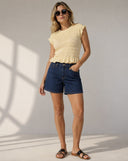 Clean Hem Wide Leg Short - Rinse