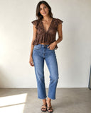 Crosby High Rise Straight - Med Wash