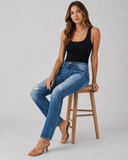 Ace Destructed Straight - Medium Wash