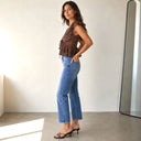 Crosby High Rise Straight - Med Wash