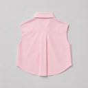 Sleeveless Striped Button Down