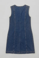 Seamed Denim Mini Dress - Dark
