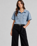 Denim Crop Top - Light Wash