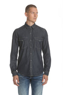 Western Denim Shirt - Dark Indigo