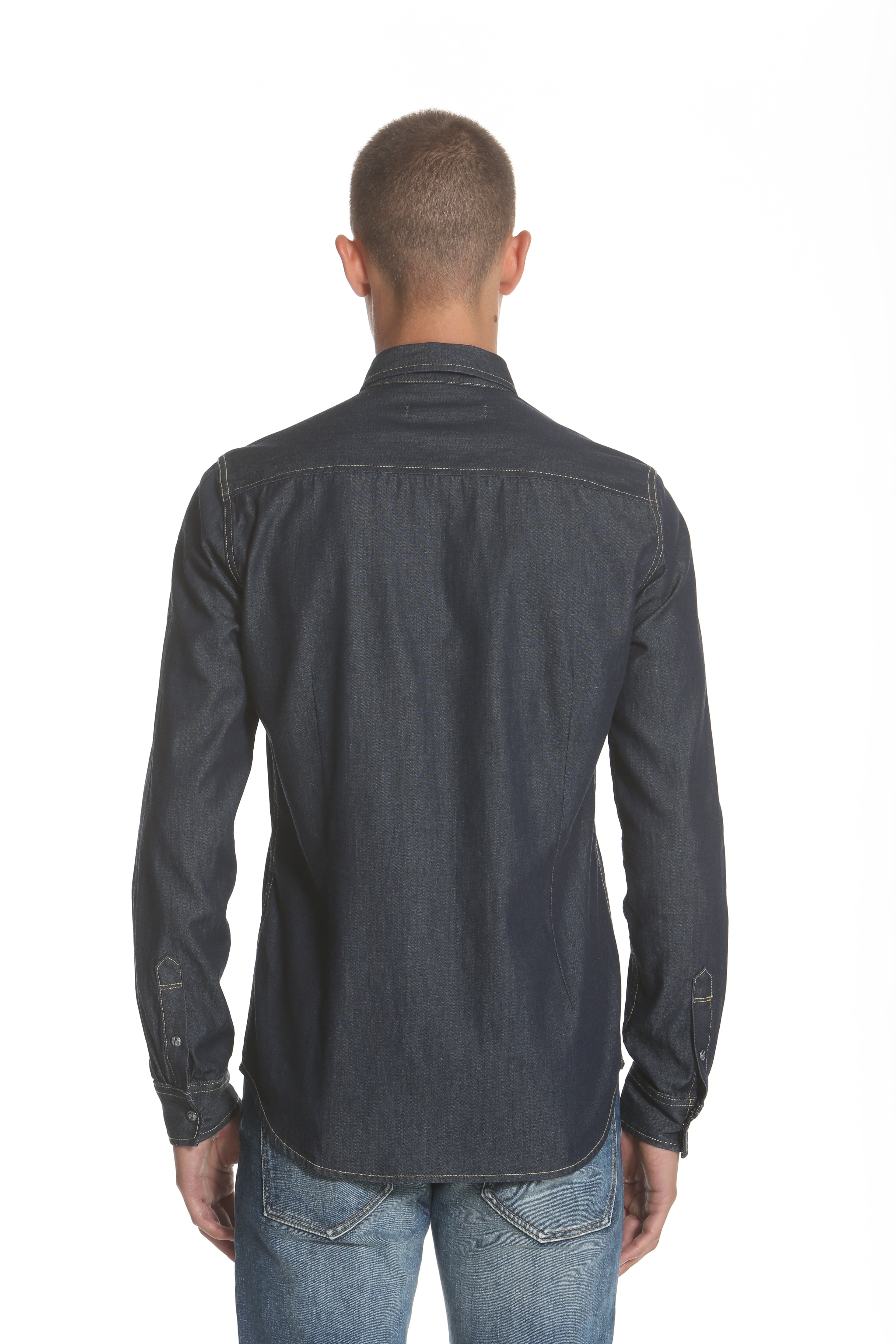 Western Denim Shirt - Dark Indigo – VIGOSS USA