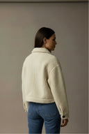 Sherpa Crop Jacket - Cream
