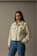 Sherpa Crop Jacket - Cream