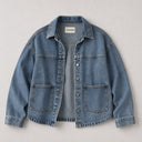 Denim Seamed Shacket - Med