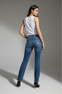 Ace High Waist Straight - Med Wash