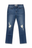 Ace High Waist Straight - Med Wash