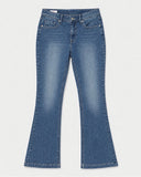 High Rise Trouser Flare  - Dark Wash