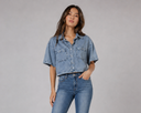 Denim Crop Top - Light Wash