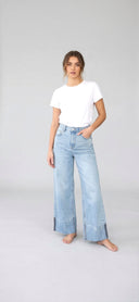 Wide Cuff Wide Leg - Light Wash