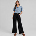 Retro Belted Palazzo - Black