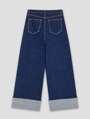 Cuff Wide Leg - Rinse