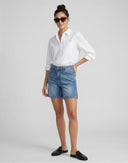 Side Slit Short - Med Wash