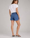 Side Slit Short - Indigo