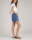 Side Slit Short - Indigo