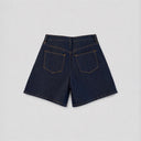 Side Slit Short - Dark Rinse