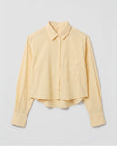 Pinstripe Crop Button Up Top