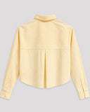 Pinstripe Crop Button Up Top