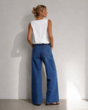 Sleeveless Bubble Hem Top - White