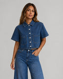 Denim Cargo Top - Dark