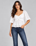Eyelet Top - White