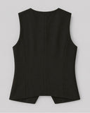 Satin Gold Button Vest