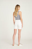 Ace High Rise Bermuda Short - White