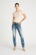 Rose Gold V Stitch Straight - Med