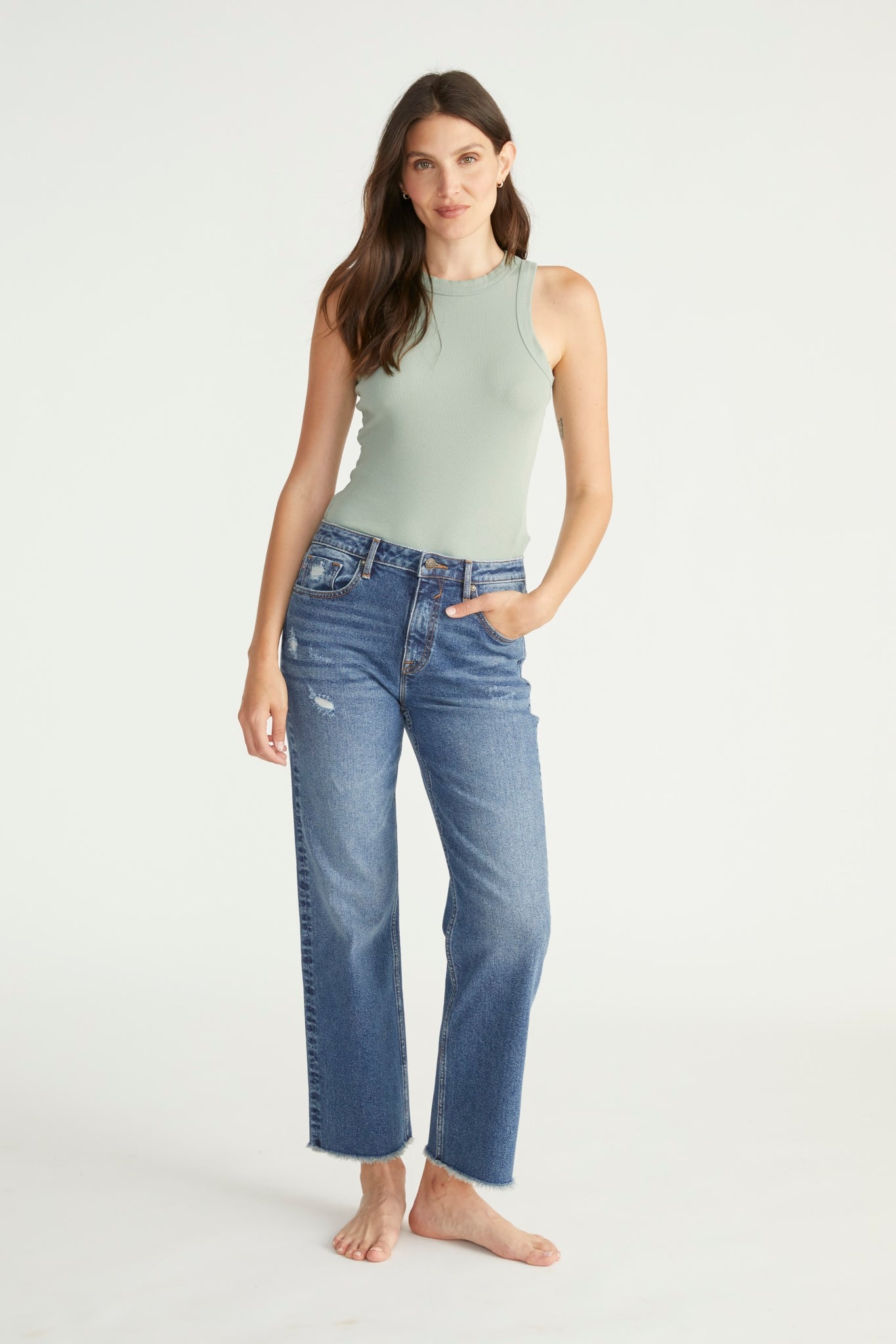 Stovepipe Crop Pant - Natural