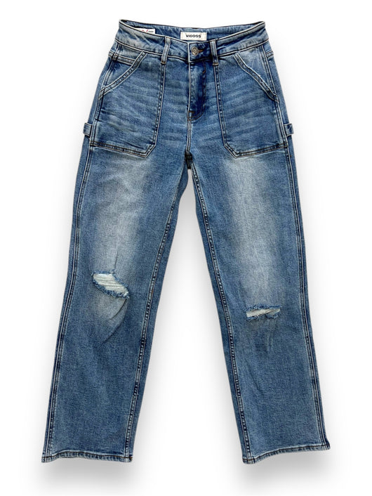 STUDS BAGGY CARGO (JORTS) DENIM PANTS – SCARESSTUDIO