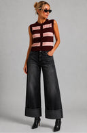 Cuff Wide Leg - Black