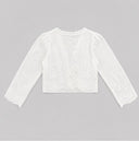 Eyelet Tie Front Top - White