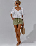 Eyelet Top - White