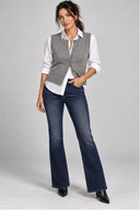 Button Sweater Vest - Heather Grey