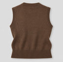 Button Sweater Vest - Dark Chocolate