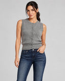 Button Sweater Vest - Heather Grey
