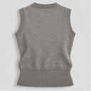 Button Sweater Vest - Heather Grey