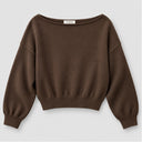 Off The Shoulder Sweater - Dark Chocolate