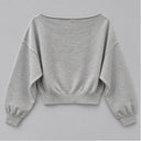 Off The Shoulder Sweater - Heather Grey