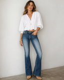 STELLA HEAVY STITCH BOOT CUT - DARK WASH