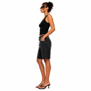 Belted Bermuda Cut Off - Washed Black